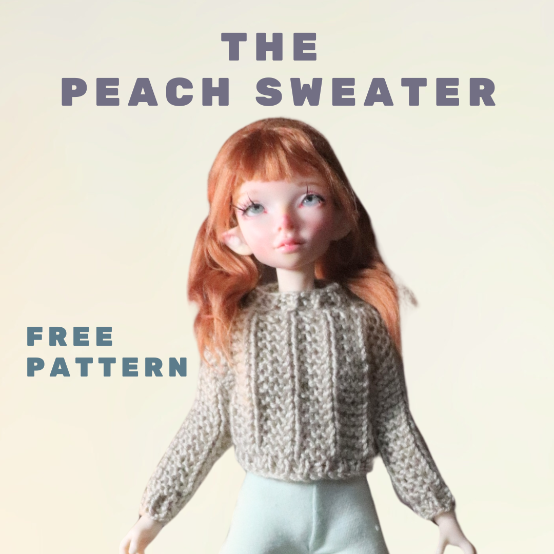 The Peach Oversized sweater FREE KNITTING PATTERN Teeny Tinkers