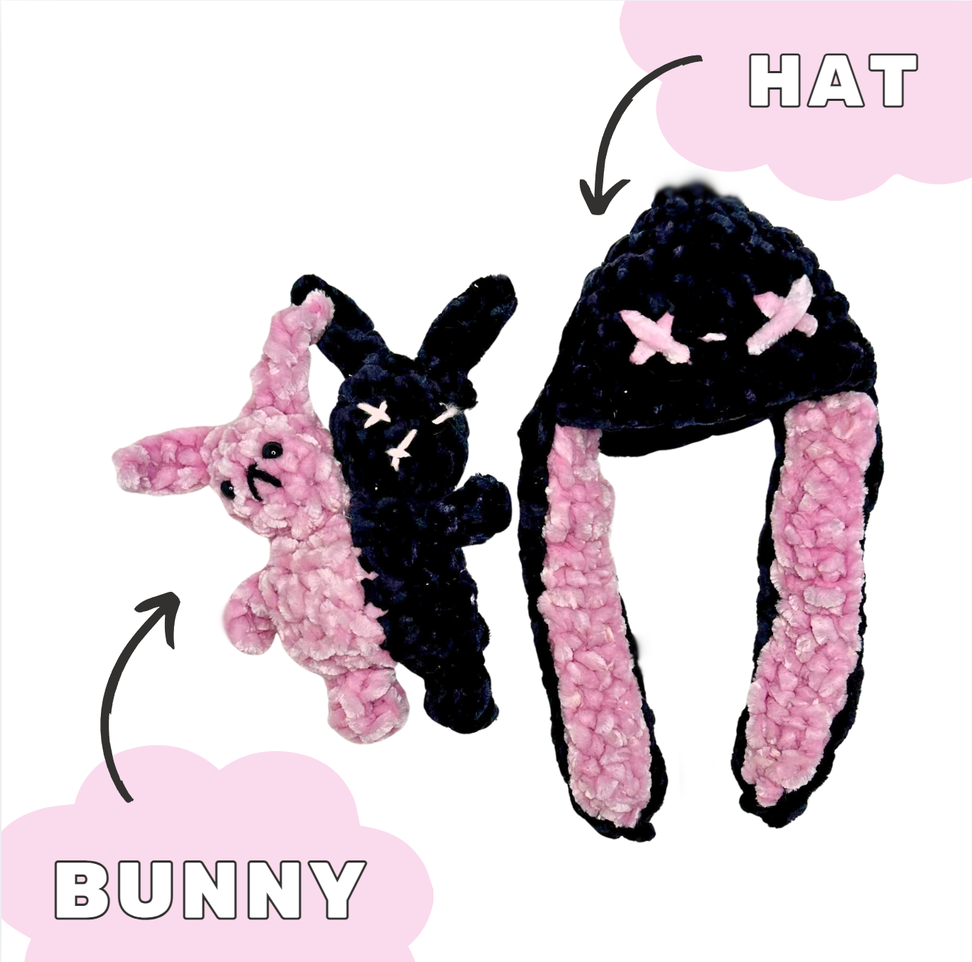 Pre-order Crochet Bunny hat and plushie